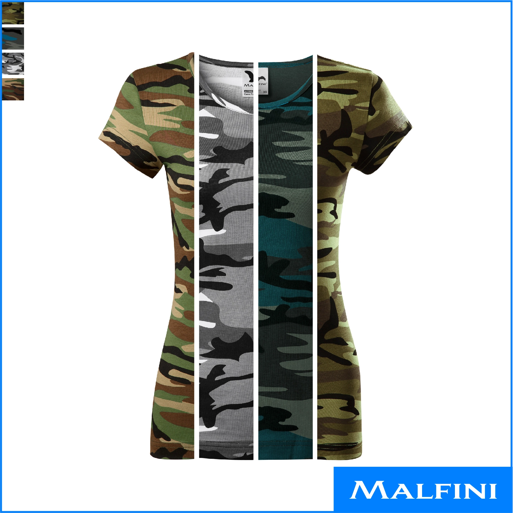 CAMOUFLAGE W naiste puuvillane camo t-särk