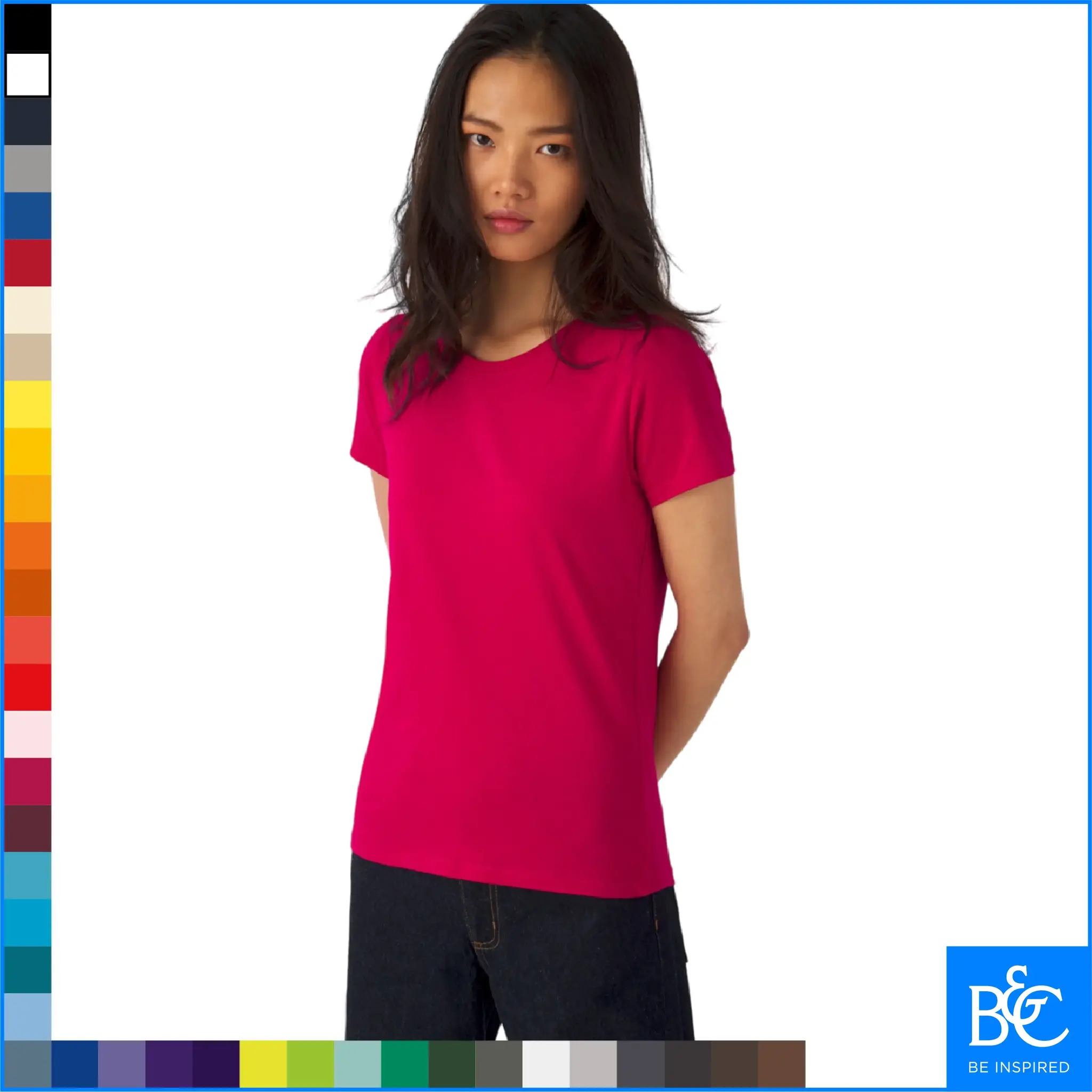 E190 W klassikalise lõikega t-särk naistele