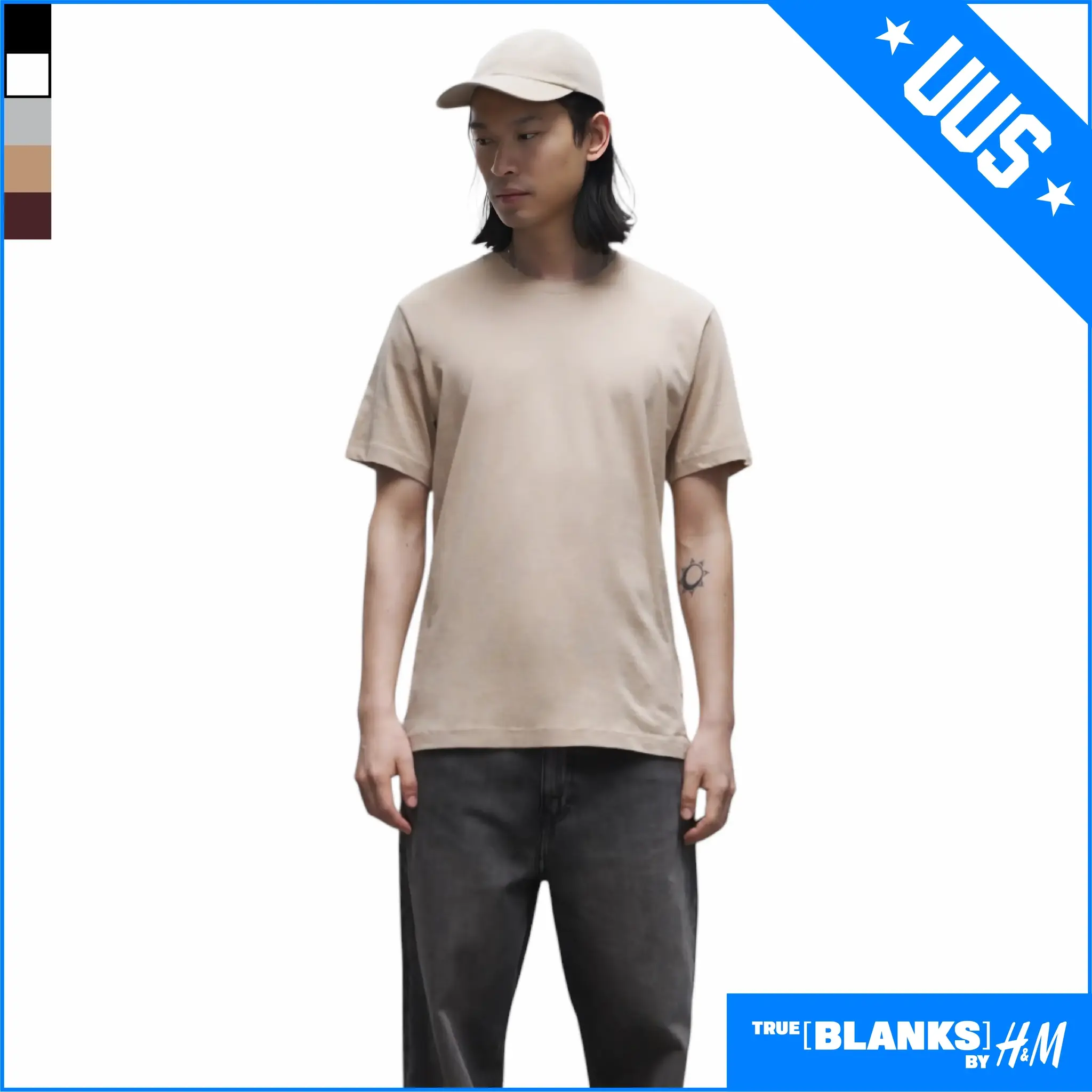 HM8383 H&M'i orgaanilisest puuvillast t-särgi toorik