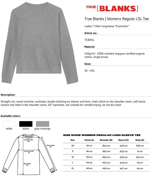 HM8354 H&M-i pikkade varrukatega särk naistele: tehniline info