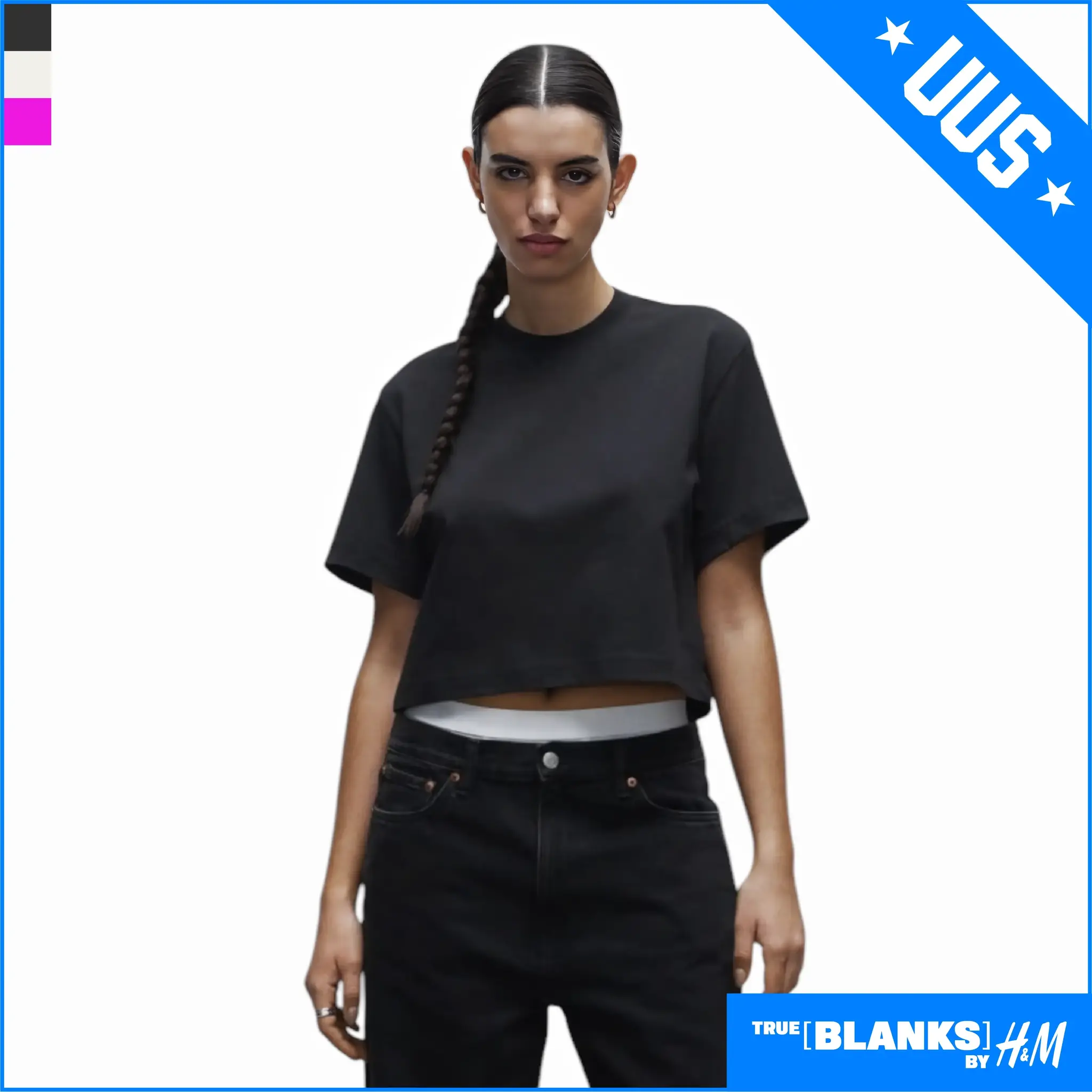 HM8749 H&M'i orgaanilisest puuvillast naiste crop top