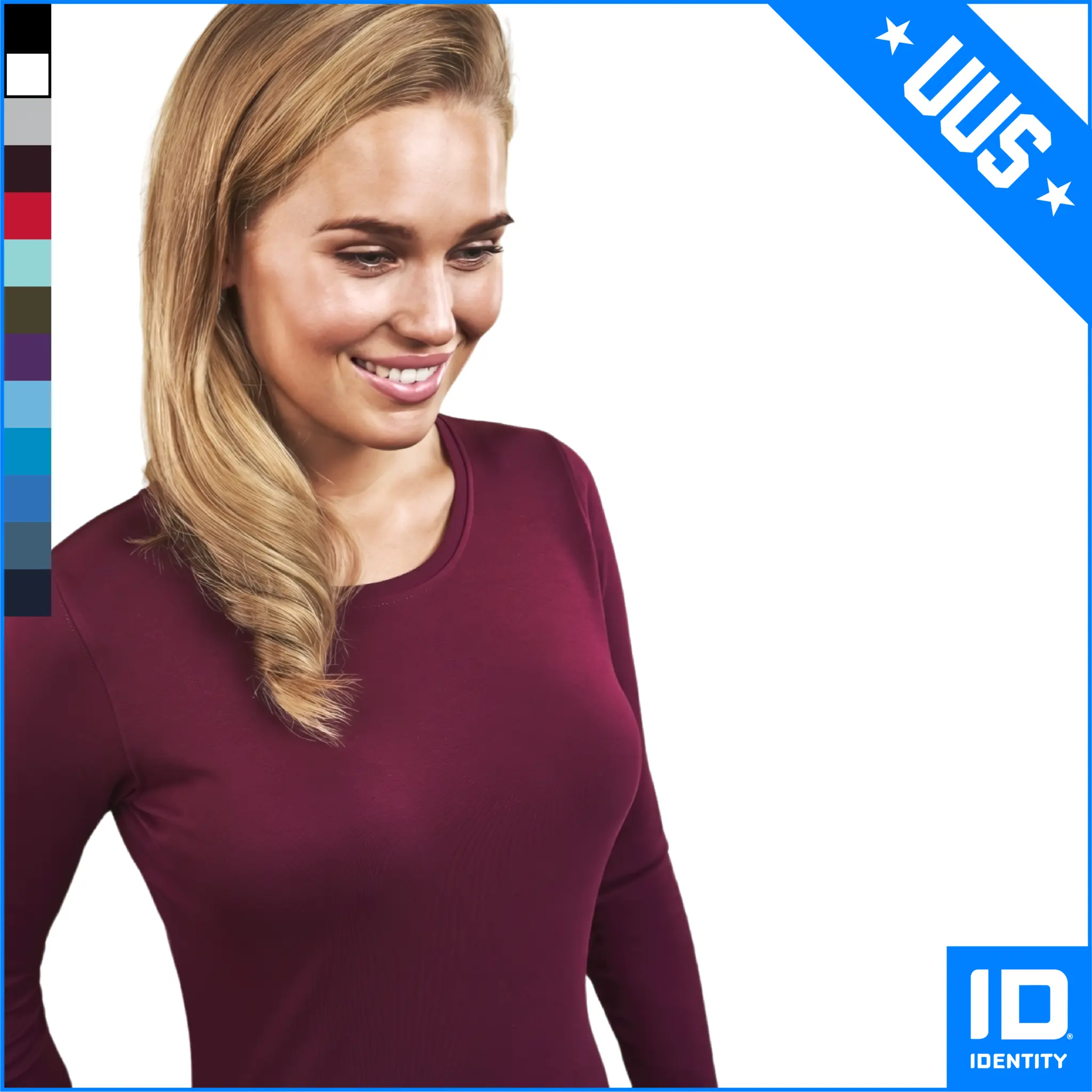 ID0509 naiste pikkade varrukatega interlock särk