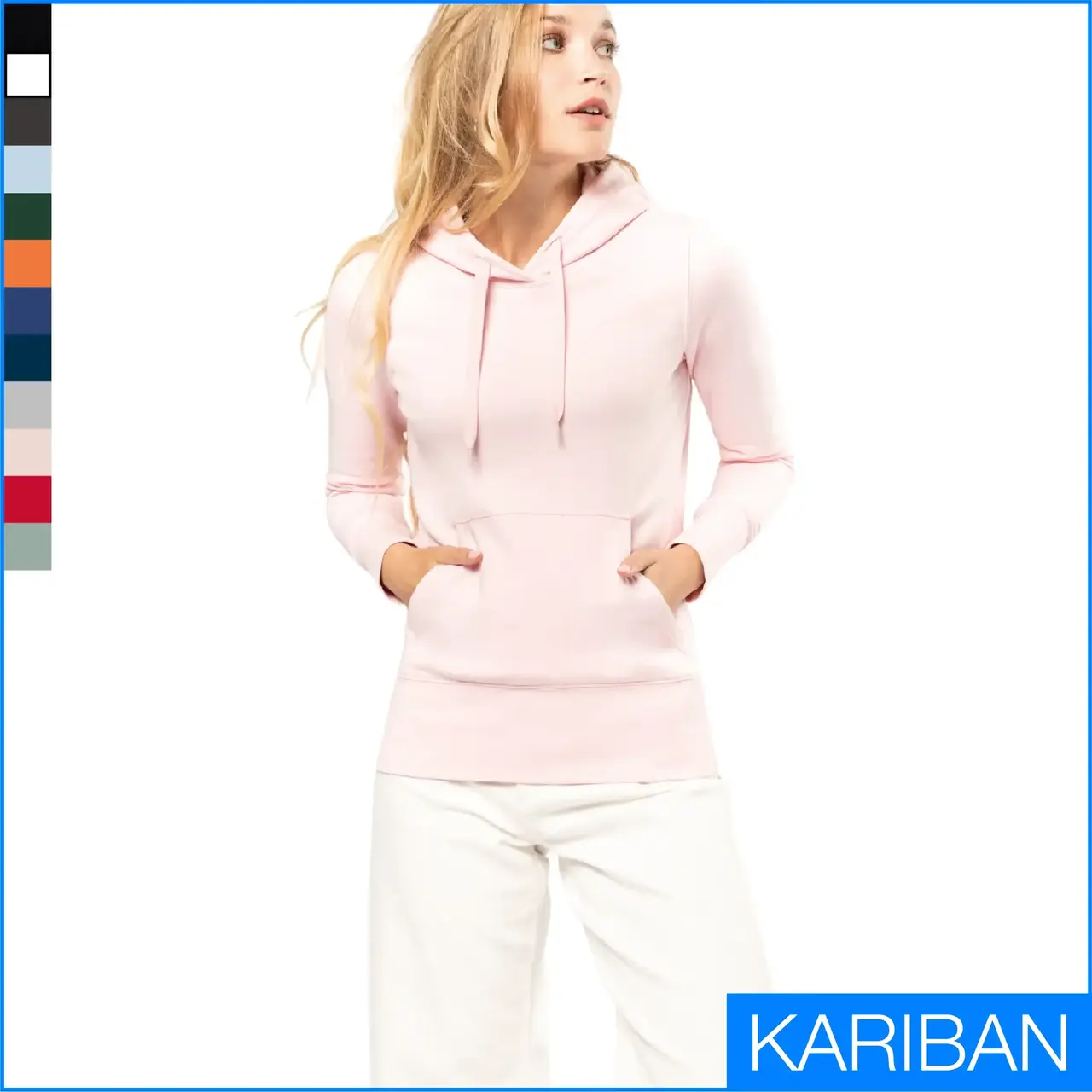 K4028 loodussõbralik kapuutsiga pusa naistele