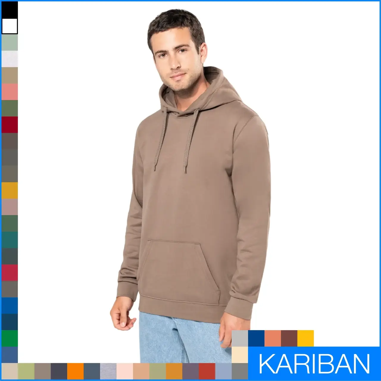 K476 laia värvivalikuga kapuutsiga meeste / unisex pusa