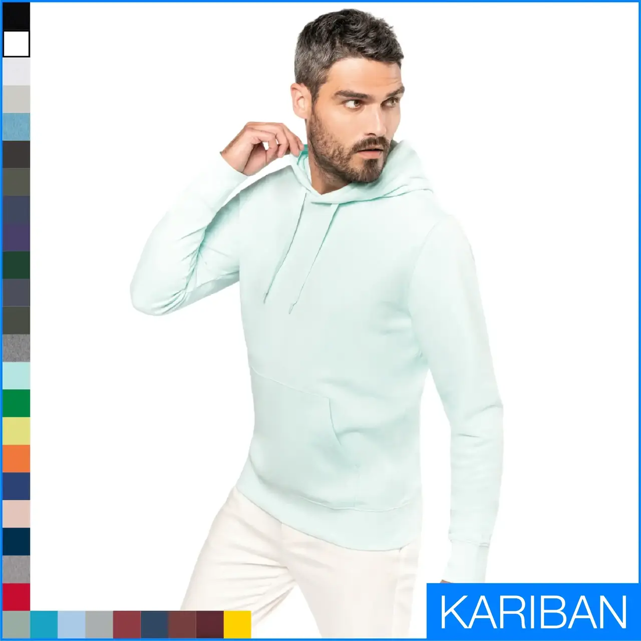 K4027 loodussõbralik kapuutsi ja taskuga pusa