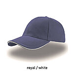LIBERTY SANDWICH kontrastse äärega nokamüts, sinine / valge