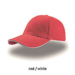 LIBERTY SANDWICH kontrastse äärega nokamüts, punane / valge