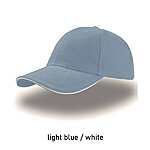 LIBERTY SANDWICH kontrastse äärega nokamüts, helesinine / valge