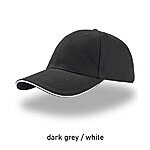 LIBERTY SANDWICH kontrastse äärega nokamüts, tumehall / valge