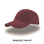 LIBERTY SANDWICH kontrastse äärega nokamüts, tumepunane / naturaalne