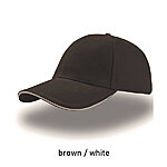 LIBERTY SANDWICH kontrastse äärega nokamüts, pruun / valge