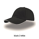 LIBERTY SANDWICH kontrastse äärega nokamüts, must / valge
