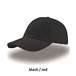 LIBERTY SANDWICH kontrastse äärega nokamüts, must / punane