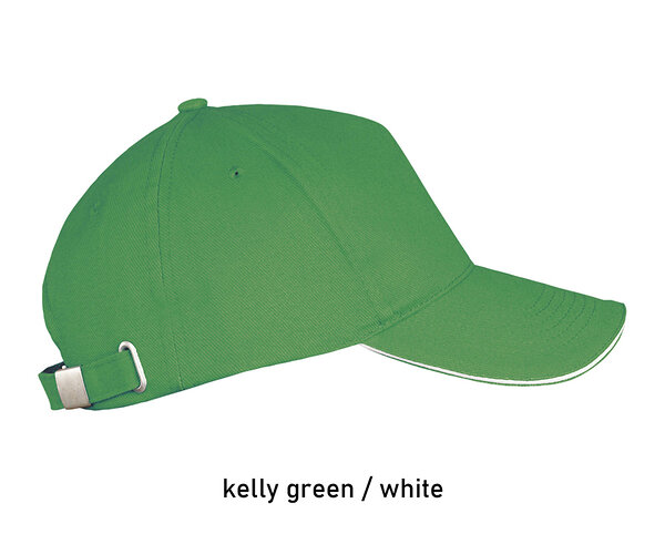 LONG BEACH klassikaline roheline-valge nokamüts