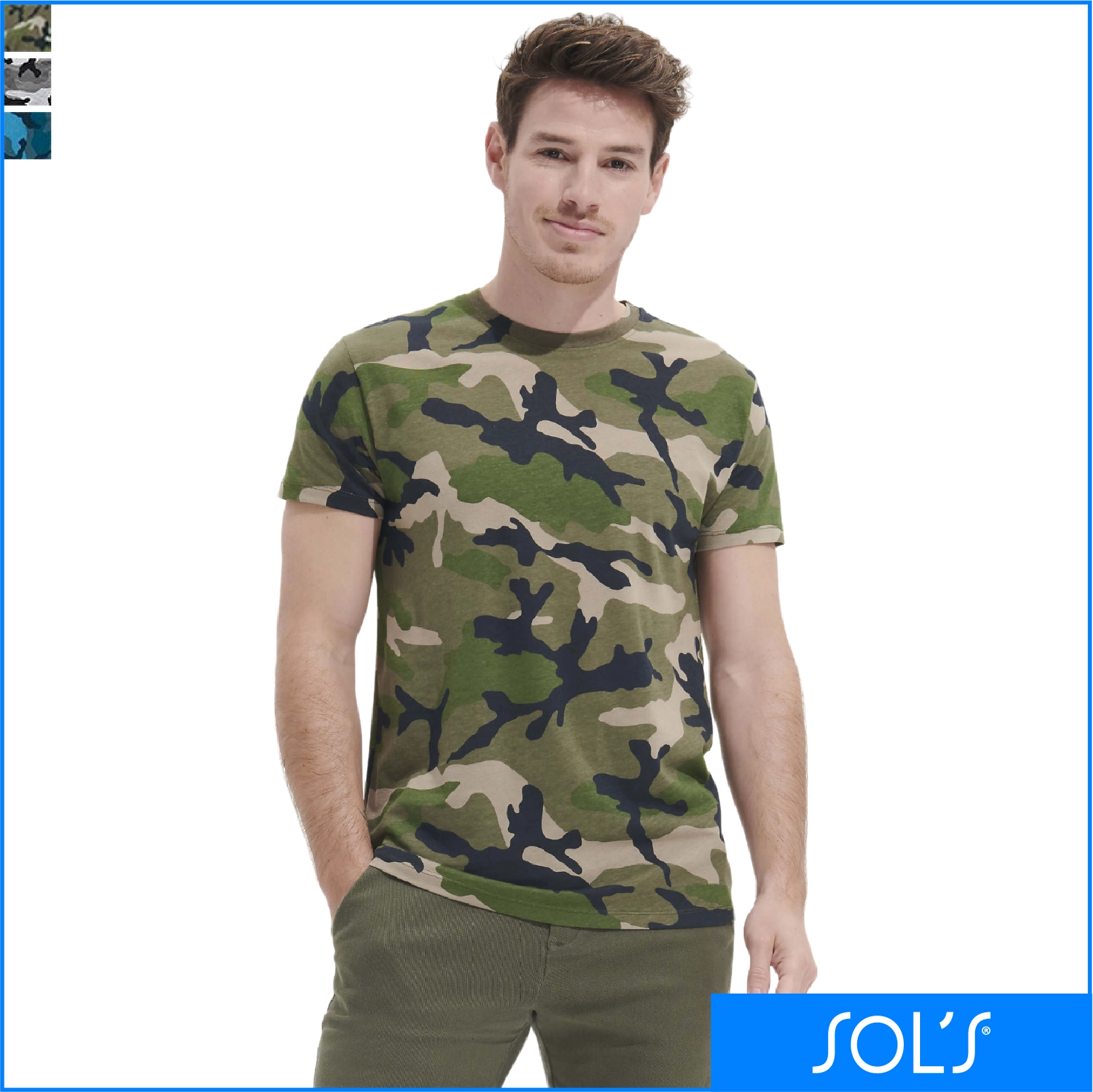 CAMO meeste camo mustriga särk