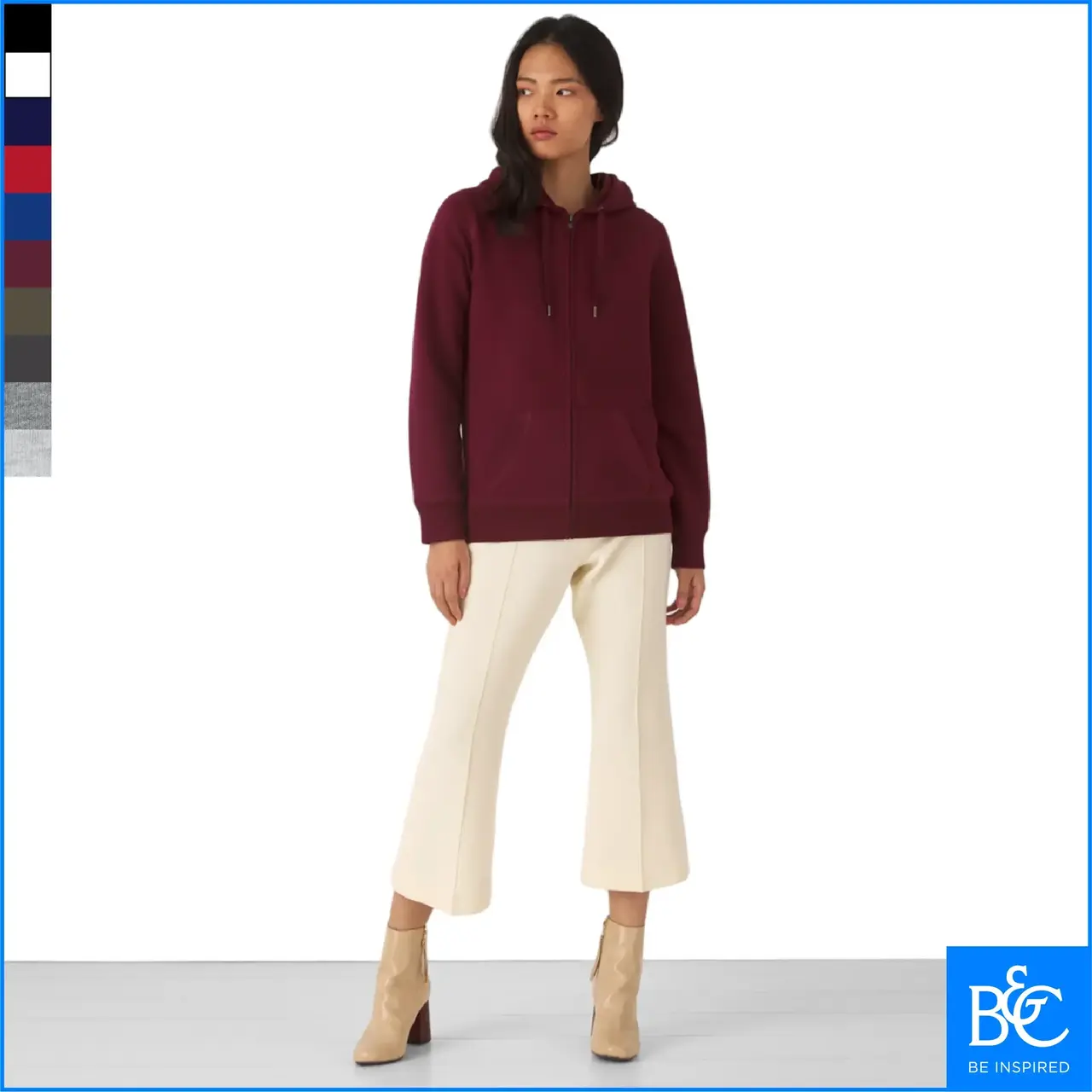 QUEEN ZIPPED HOOD naiste kapuutsi, luku ja taskuga pusa