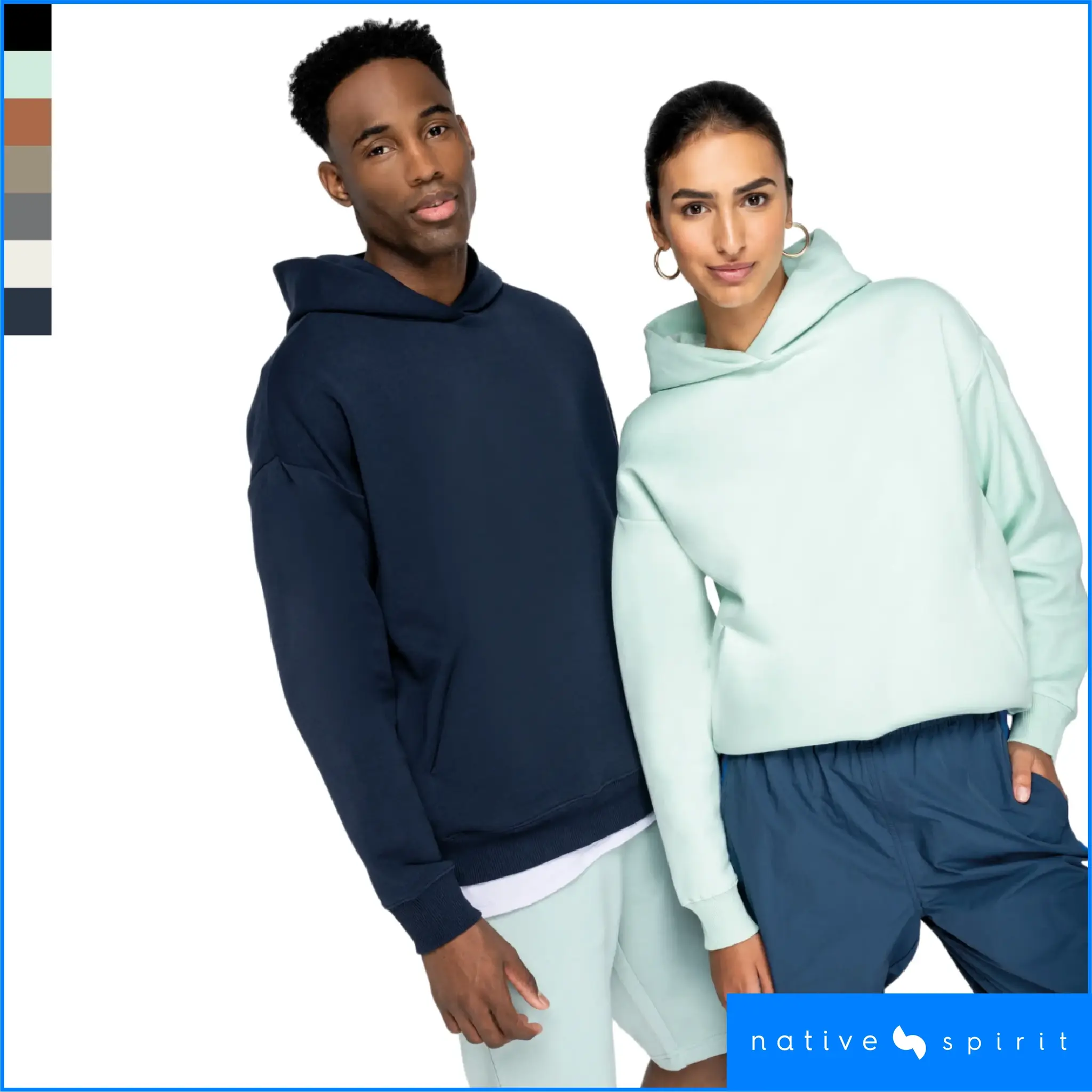 NS408 loodussõbralik kapuutsiga oversized pusa