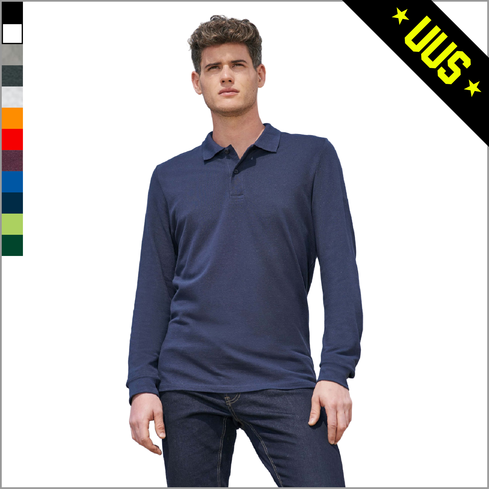 PERFECT LSL pikkade varrukatega polosärk meestele