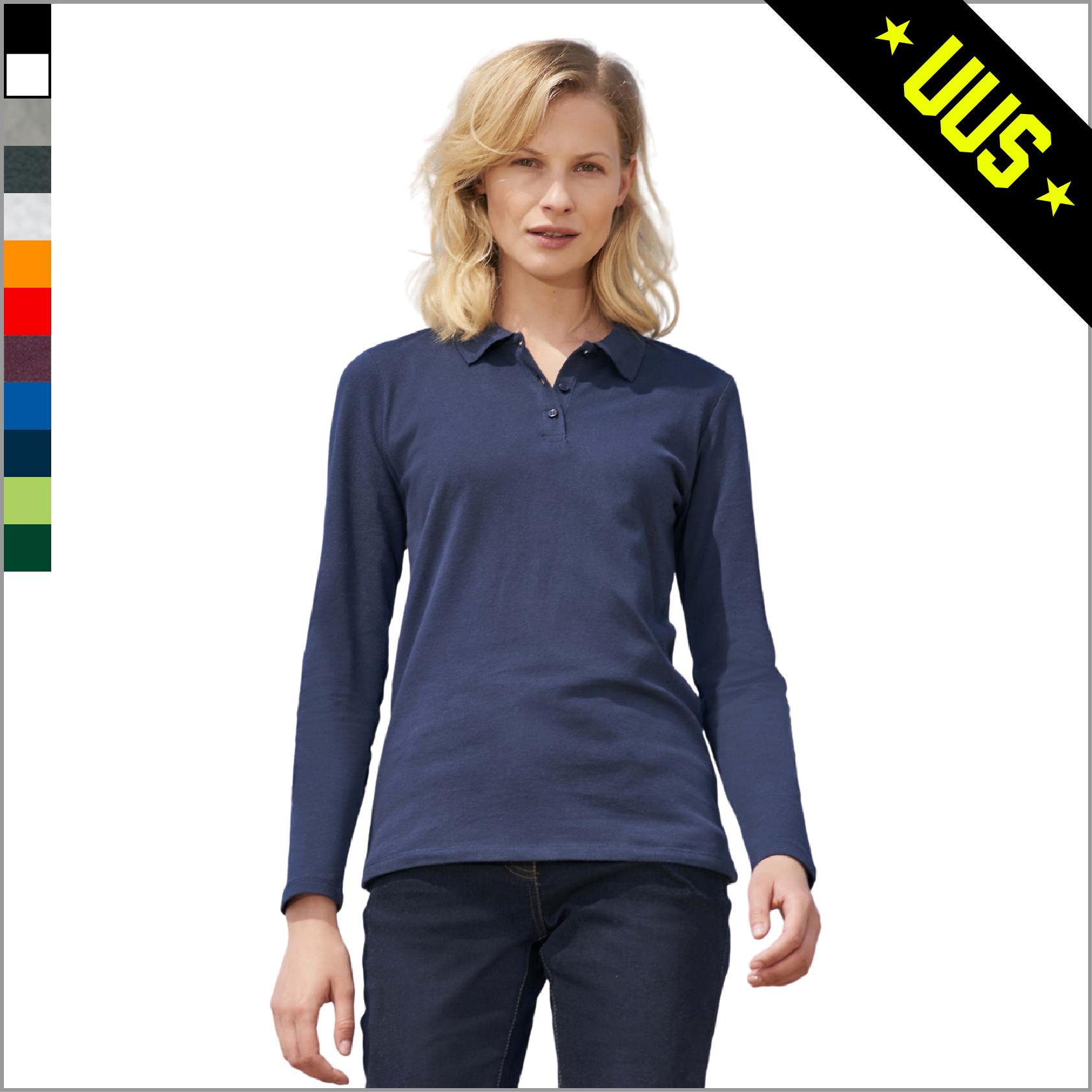 PERFECT LSL W pikkade varrukatega polosärk naistele