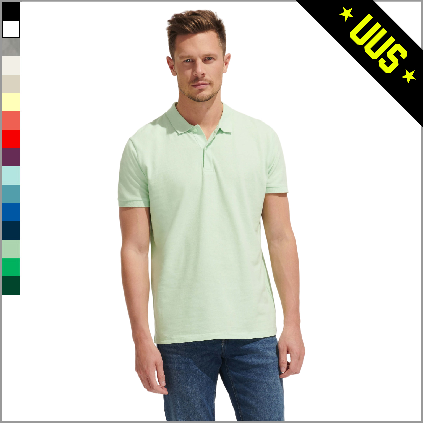 PLANET orgaanilisest puuvillast meeste polosärk