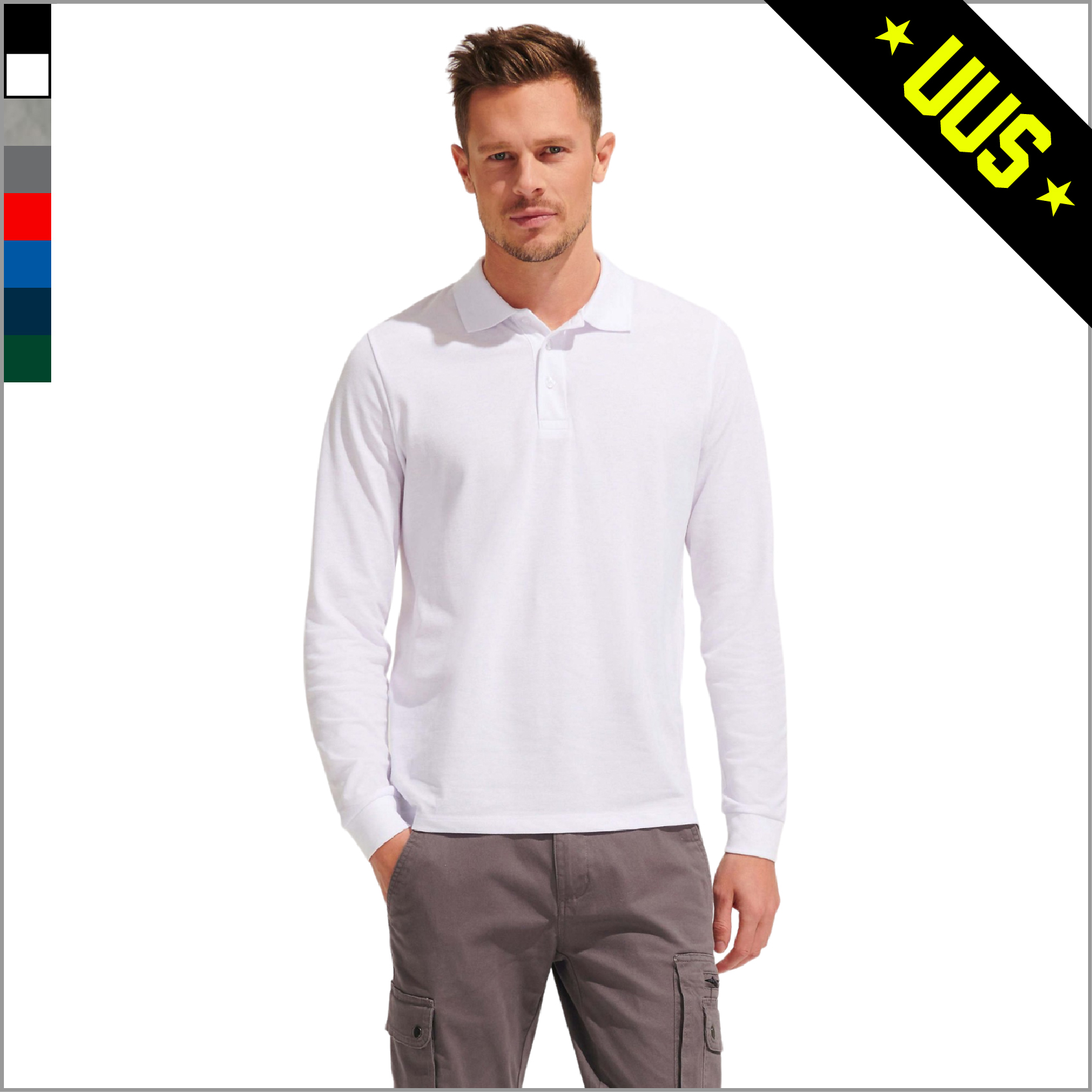 PRIME LSL pikkade varrukatega unisex polosärk