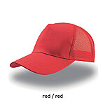 RAPPER COTTON ideaalne &quot;trucker hat&quot;, aegumatu stiil, punane / punane