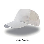 RAPPER COTTON ideaalne &quot;trucker hat&quot;, aegumatu stiil, valge / valge