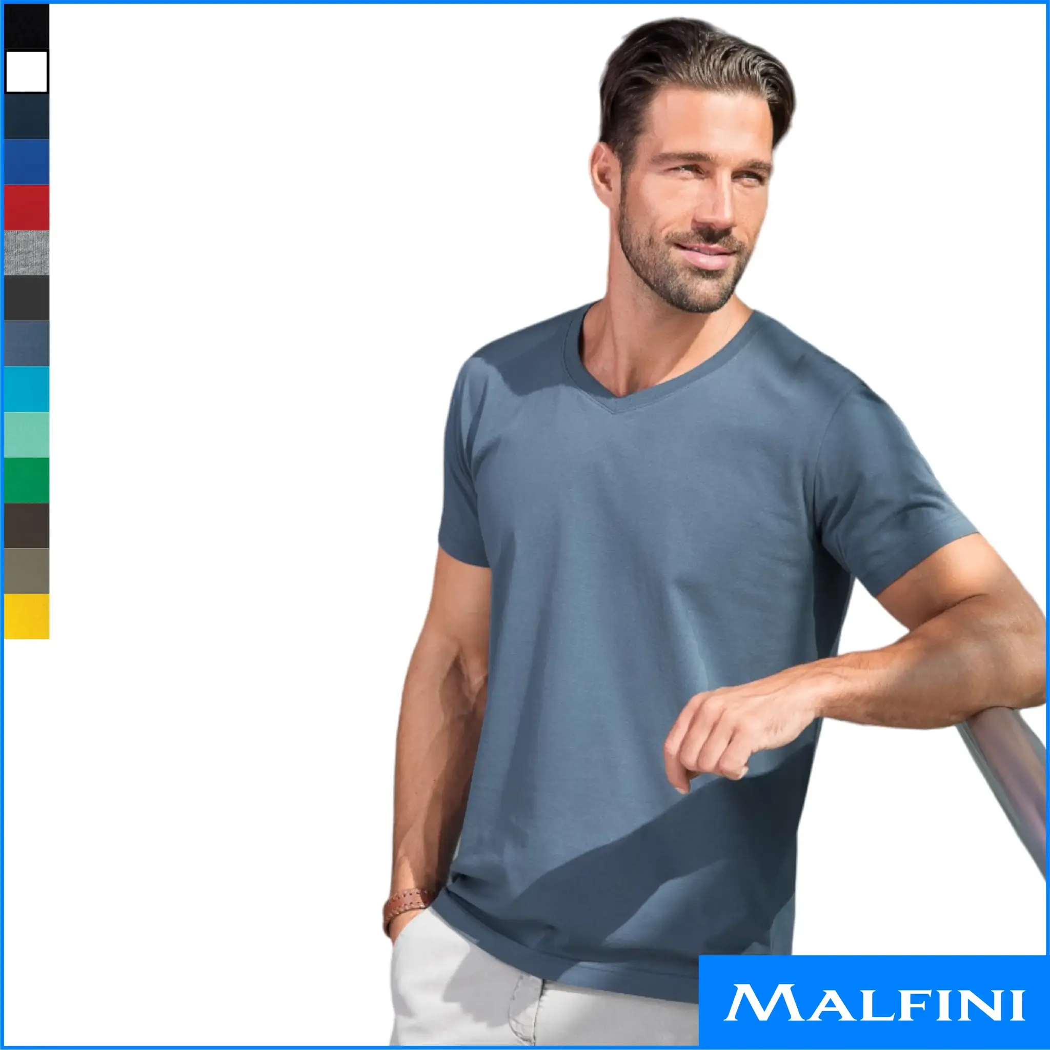 SLIM FIT V-NECK meeste v-kaelusega fit särk