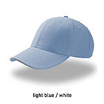 SPORT SANDWICH sportlik kontrastse äärega nokamüts, helesinine / valge
