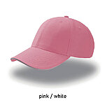 SPORT SANDWICH sportlik kontrastse äärega nokamüts, roosa / valge