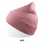 WIND-S taaskasutatud polüestrist pehme kootud müts. roosa