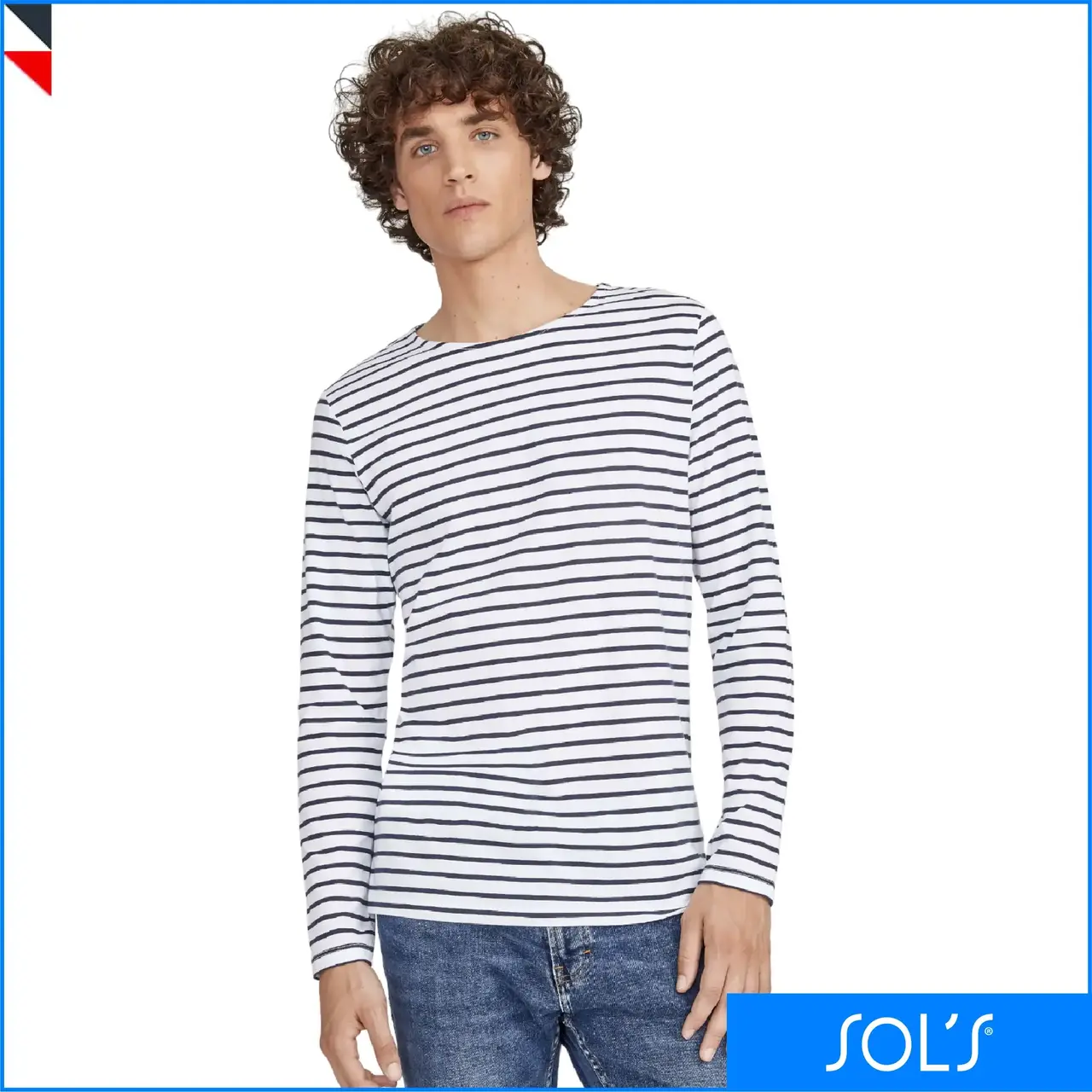  MARINE meeste pikkade varrukatega triibuline särk