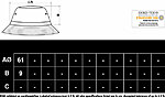 BH304 klassikalise disainiga bucket hat suurused