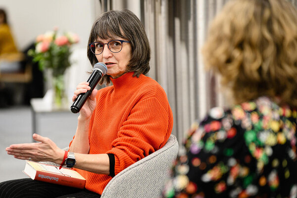 Karin Peschka Lesung in der Estnischen Nationalbibliothek (RaRa), 2024. Photo: Eiko Lainjärv