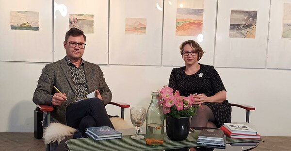 Igor Kotjuh ja Aija Sakova. Foto: Martin Bristol, Esna Galerii