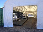 work tent + storage tent provide enough room for work and provide cover from the elements to ensure high lumber output and safe work conditions