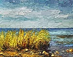 "Õhtuvalgus. Rannik". 2026. Õli lõuendil. 80x100 cm. Erakogus 