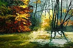 "Light Reflection. River". 2026. Oil on canvas. 100x140 cm. Location: Gallery Vernissage 