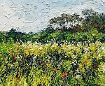 “Floodplain Meadow. Viljandi County&quot;. 2021. Oil on canvas. 50x60 cm. Private collection