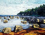 &quot;Stone Landscape. Saaremaa&quot;. 2022. Oil on canvas. 70x90 cm. Private collection 