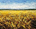 &quot;Field Landscape&quot;. 2022. Oil on canvas. 50x60 cm. Private collection 