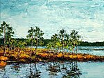 &quot;Marsh Lake. Reflection&quot;. 2022. Oil on canvas. 90x120 cm. Private collection 