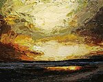 &quot;Light Landscape. Field&quot;. 2022. Oil on canvas. 80x100 cm. Private collection 