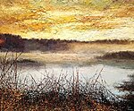&quot;Evening Light. Mist&quot;. 2024. Oil on canvas. 100x120 cm. Private collection 