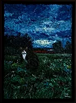 &quot;Öö&quot;. 2025. Õli lõuendil. 70x50 cm. Erakogus 