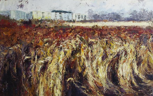 „Dead Landscape“. 2017. Oil on canvas. 46’’x 70’’. Private collection