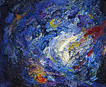„Blue Light“. 2014. Oil on canvas. 14’’x 18’’