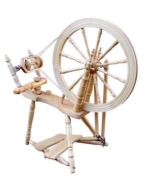 Kromski Symphony spinning wheel, finished clear