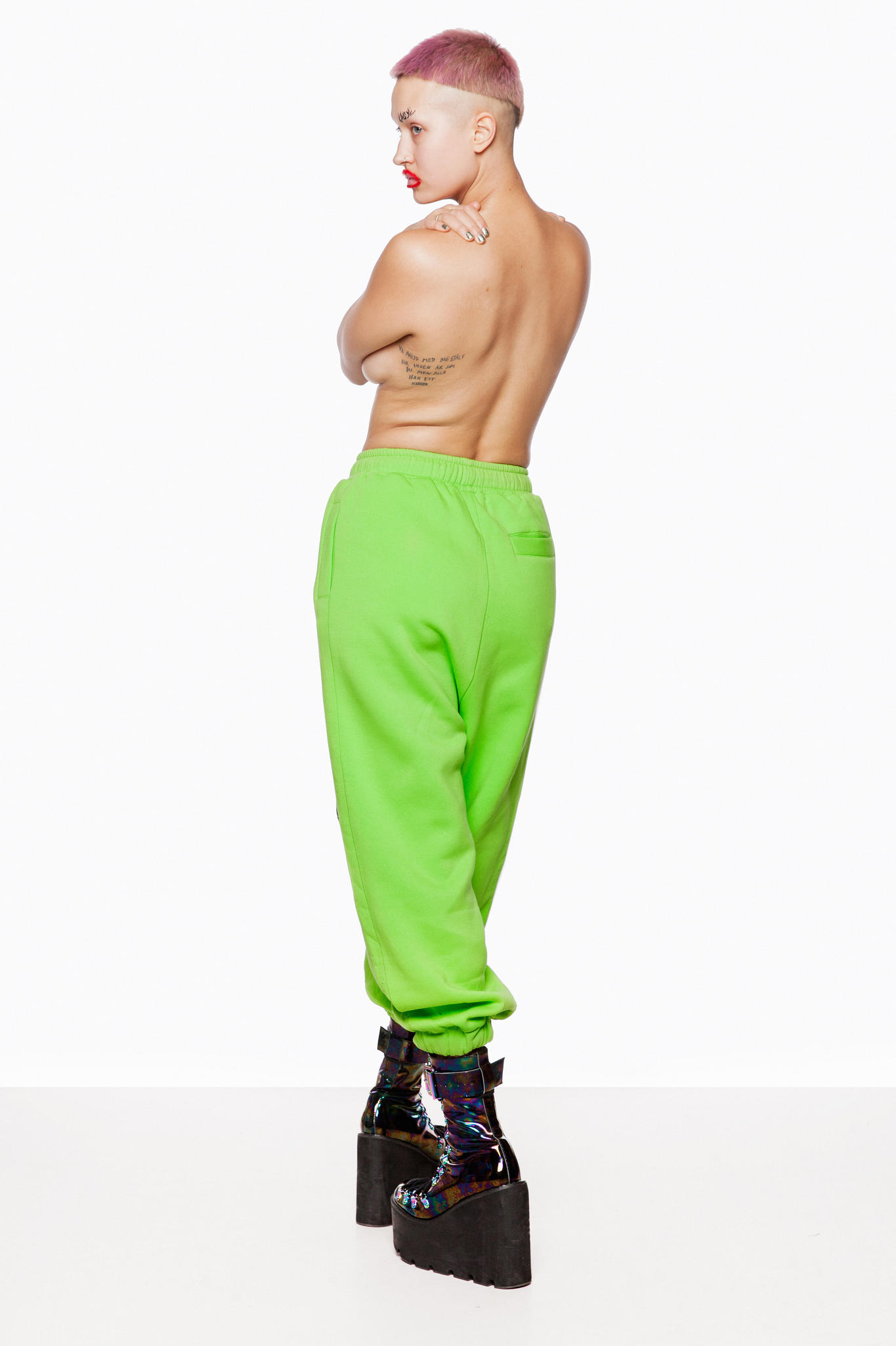 Neon green sweatpants mens hot sale