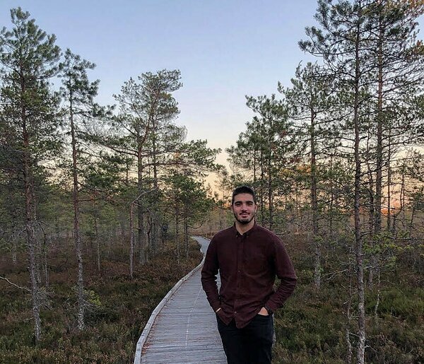 Simao discovering one of the bogs in Estonia (photo from Simao)